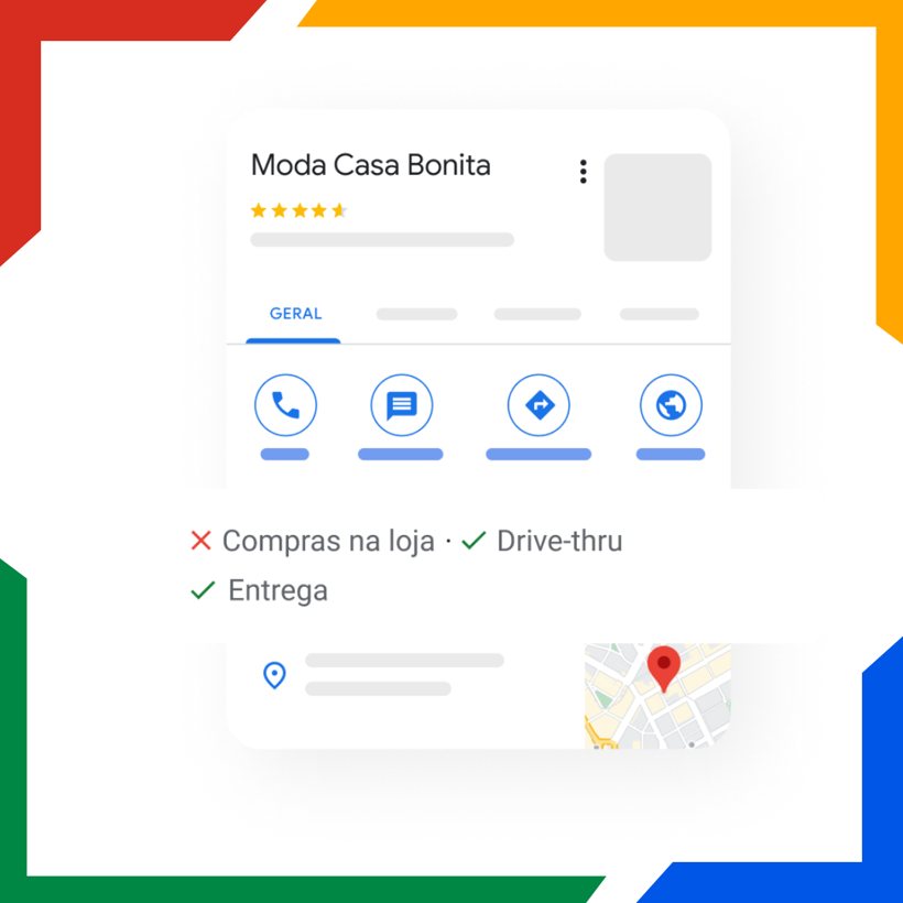 Serviços e atributos no perfil do Google