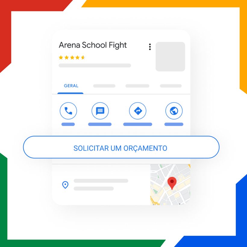 Pedido de orçamento no perfil do Google